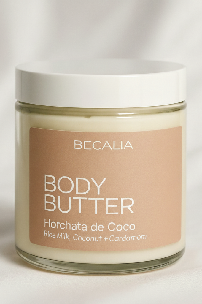 Becalia Luxury Body Butter Horchata de Coco Rice Milk, Coconut Cardamom